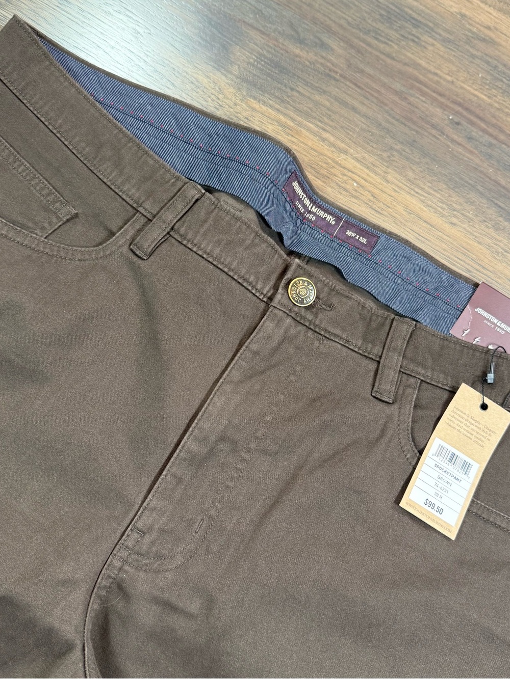 Johnston & Murphy Dark Brown Men's Chino Pants
